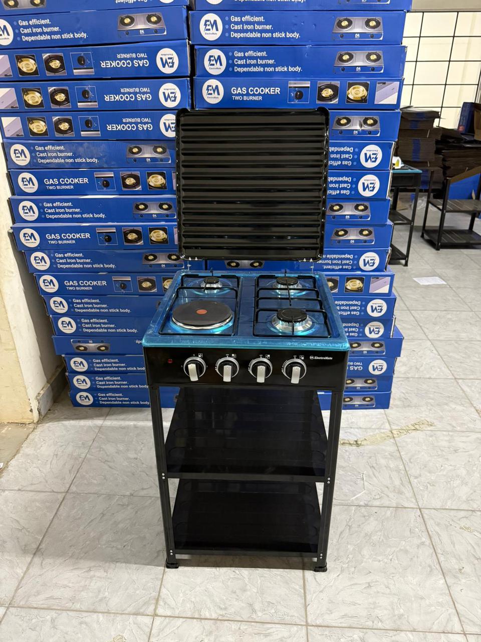Electromate 3+1 standing cooker with shelves